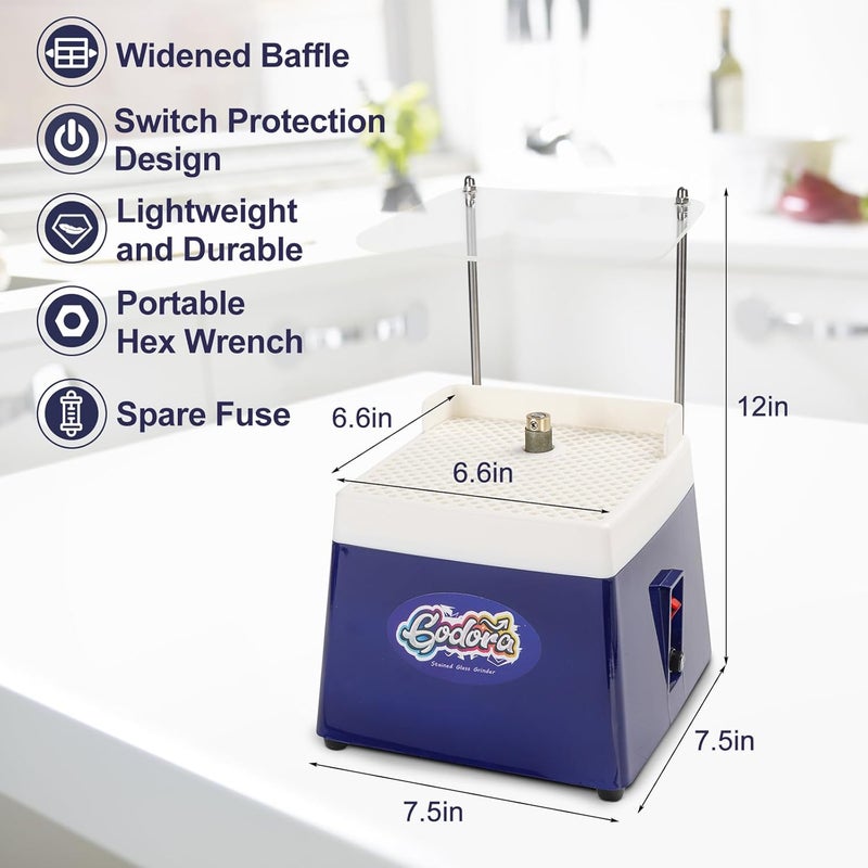 Godora Stained Glass Grinder & Glass Cutting Oil, Mini Stained Glass Kit with 5/8" & 1" Grinder Bits, Widely Used for Glass Processing Arts and Decoration - Image 3